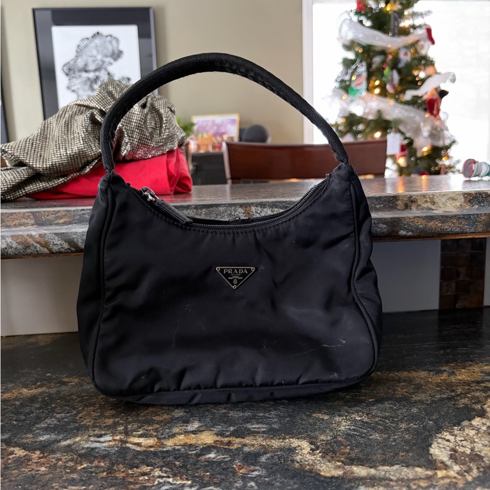 Prada Black Nylon Shoulder Bag